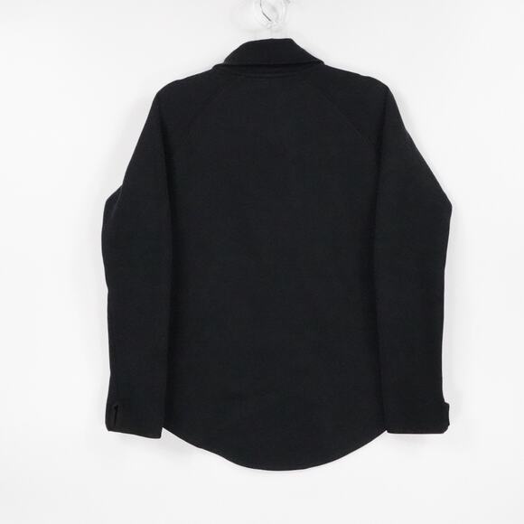 Nike Jacket Womens Medium Black Tech Fleece Moto Cape Hi Low Athletic Sportswear - Picture 2 of 14